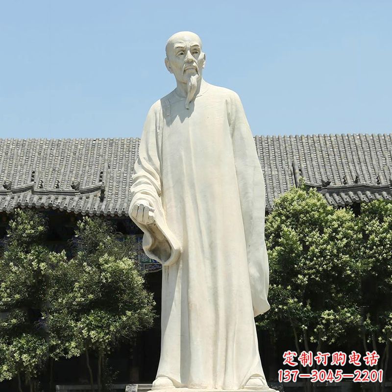 鄭板橋石雕-景區景點漢白玉景觀人物雕塑