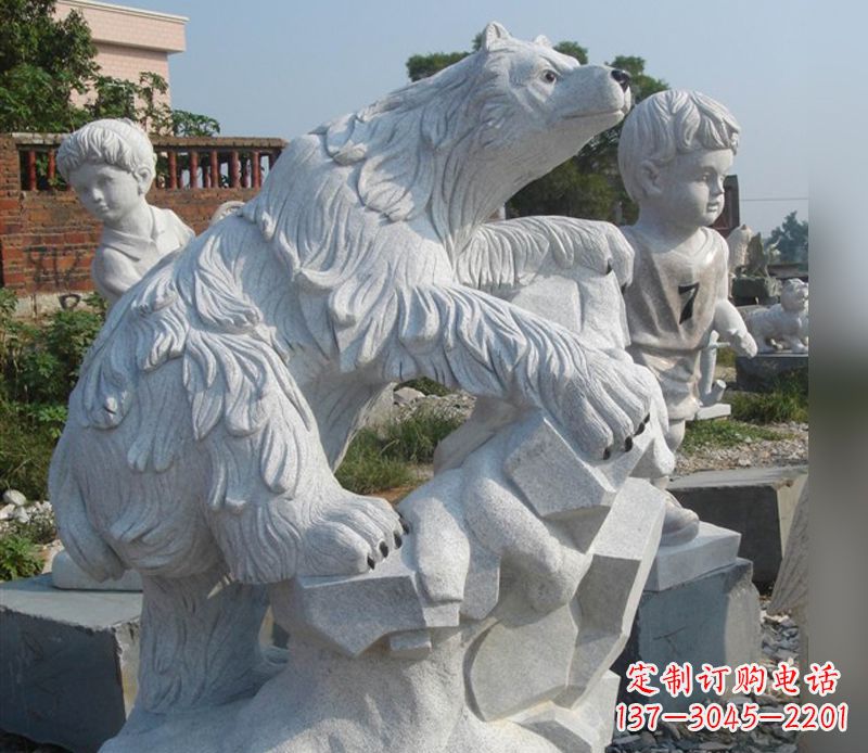 北極熊雕塑 - 北極熊/石雕 北極熊雕塑 - 北極熊/石雕