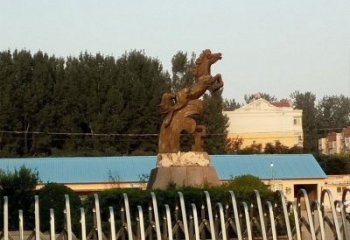 騰馳自由——奔馬企業銅雕