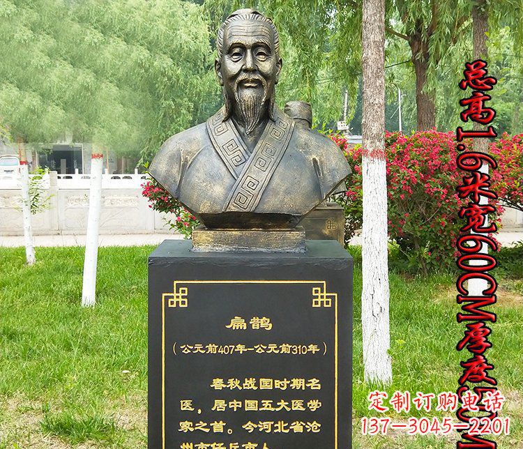 扁鵲胸像古代名醫銅雕