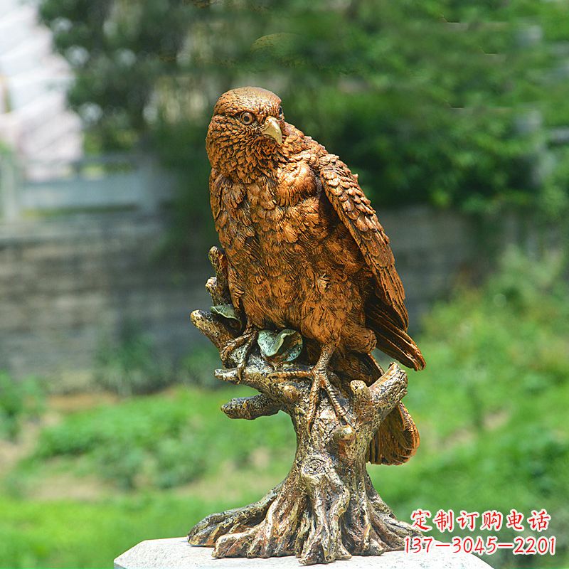 玻璃鋼仿銅仿真老鷹雕塑