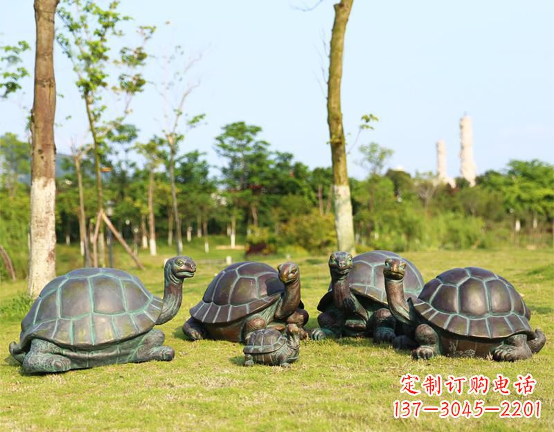 玻璃鋼仿銅烏龜雕塑擺件