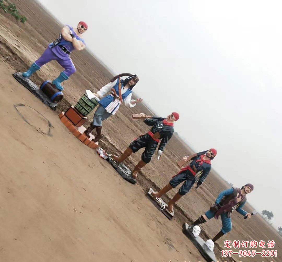 玻璃鋼海盜人物雕塑