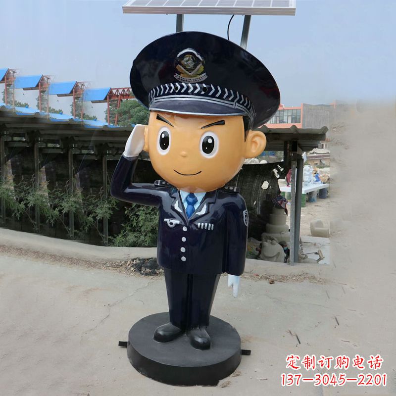 警察雕塑守護社會和諧 警察雕塑守護社會和諧