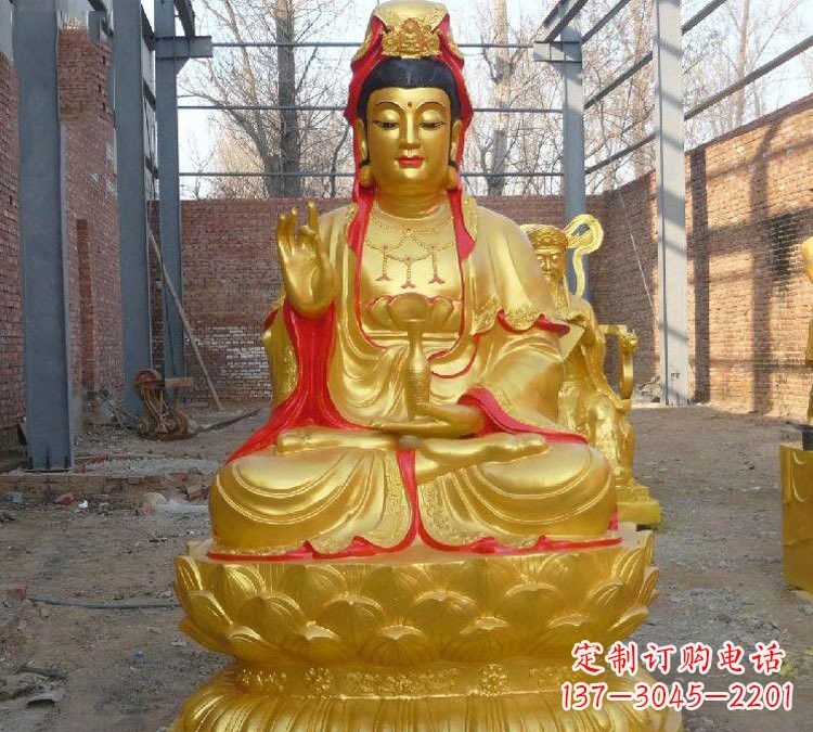 玻璃鋼金觀音菩薩雕塑