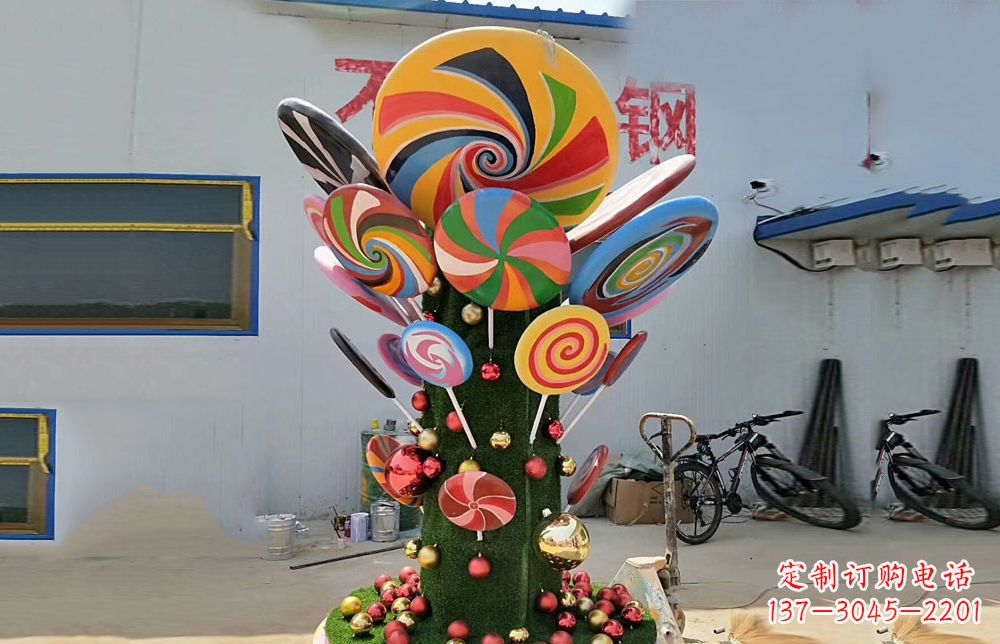 不銹鋼彩色棒棒糖雕塑藝術與景觀的完美結合 不銹鋼彩色棒棒糖雕塑藝術與景觀的完美結合