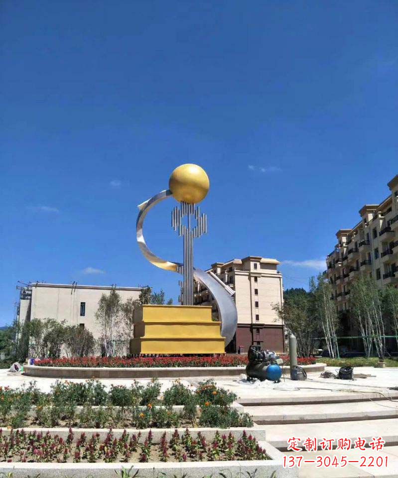 不銹鋼成功鑰匙雕塑