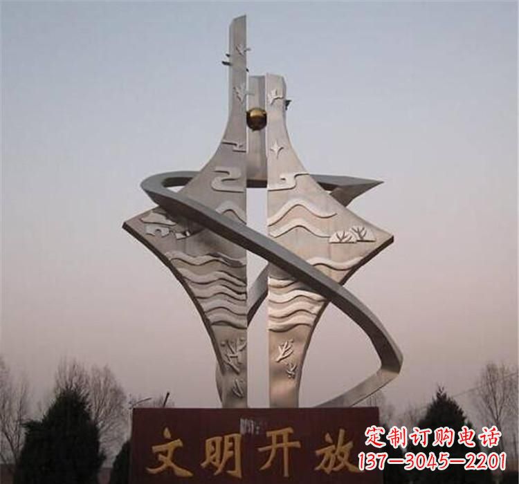 不銹鋼城市大型景觀標志雕塑