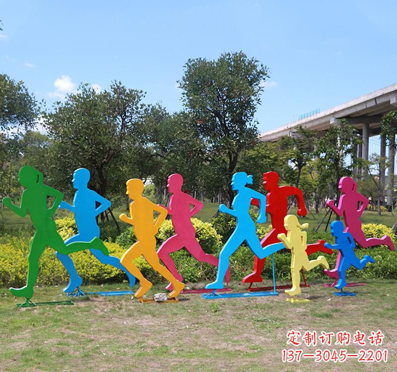 不銹鋼抽象奔跑人物雕塑