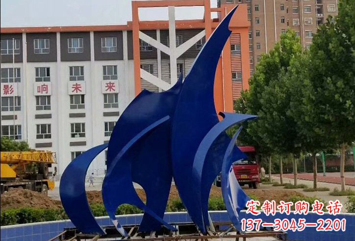 不銹鋼船帆雕塑象征著自由和希望 不銹鋼船帆雕塑象征著自由和希望