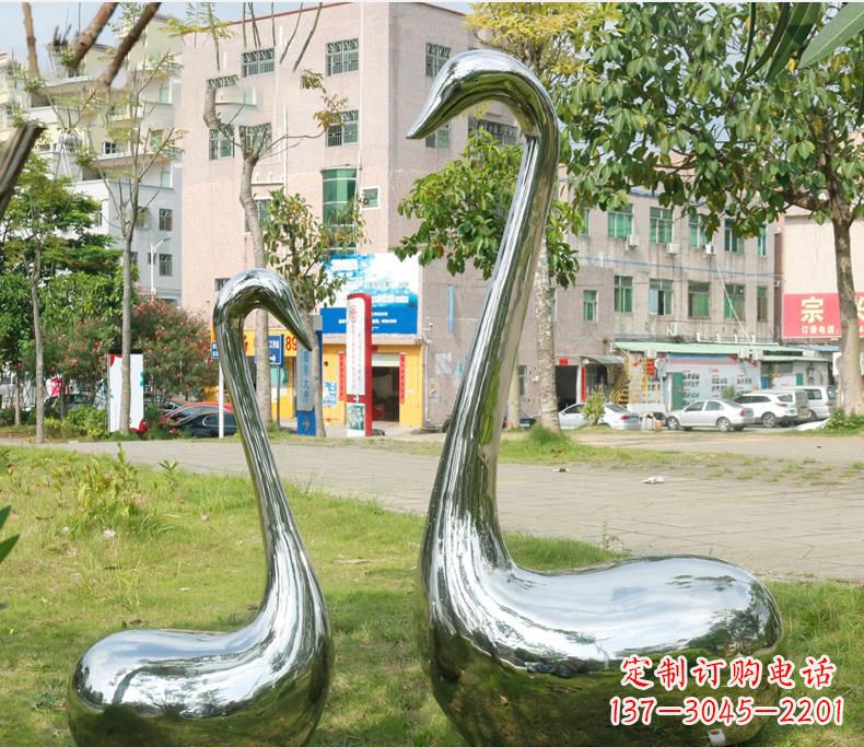 不銹鋼抽象動物雕塑2