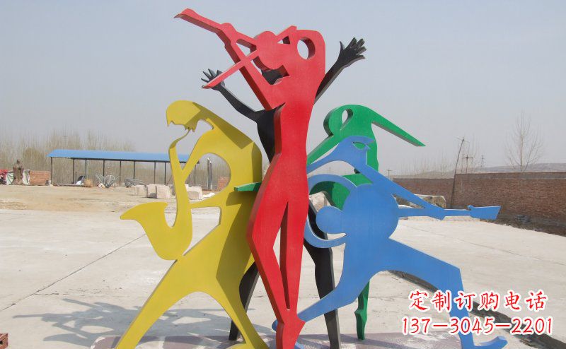 不銹鋼抽象樂隊雕塑