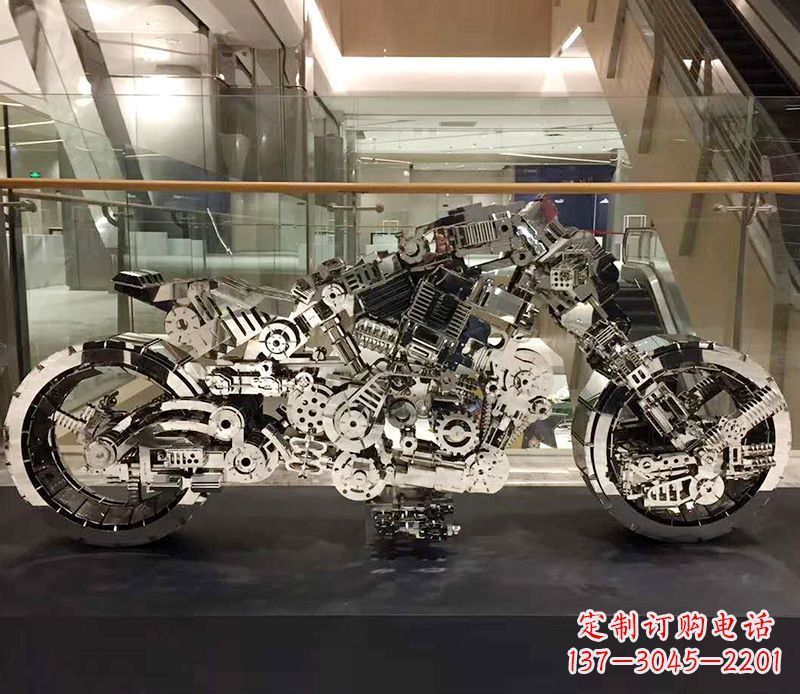 不銹鋼摩托車雕塑精美外形、優質材質 不銹鋼摩托車雕塑精美外形、優質材質