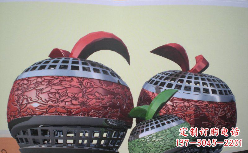 不銹鋼蘋果雕塑 不銹鋼蘋果雕塑