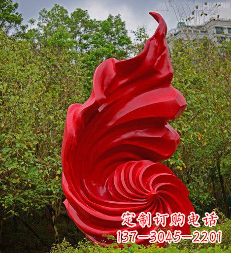 不銹鋼抽象旋風公園景觀雕塑