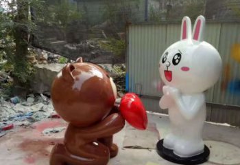 玻璃鋼卡通熊貓雕塑精美的動物雕塑