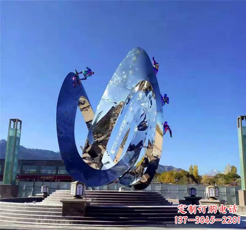不銹鋼創意標志雕塑