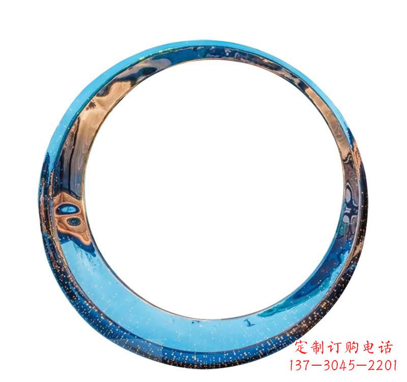 不銹鋼創意景觀圓環雕塑——美化城市的創意藝術