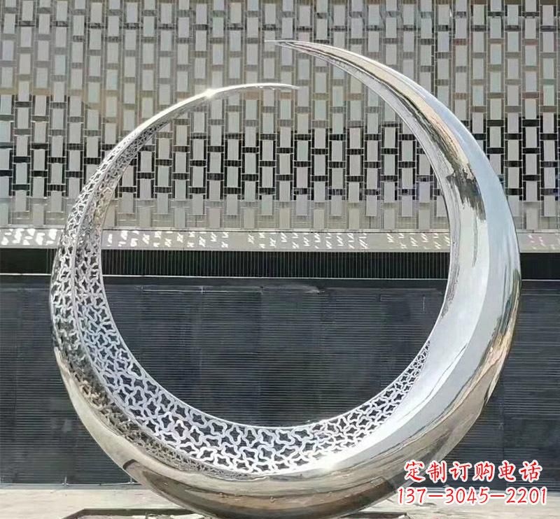 不銹鋼創意圓環雕塑