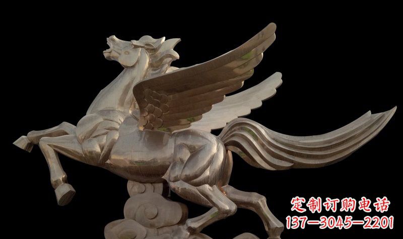 不銹鋼飛馬雕塑象征著自由與勇氣