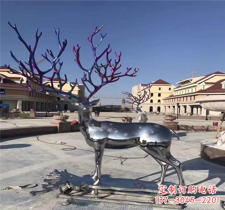 不銹鋼動物鹿 雕塑