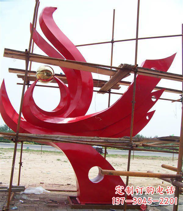 鳳凰展翅高飛——不銹鋼鳳凰明珠廣場景觀雕塑