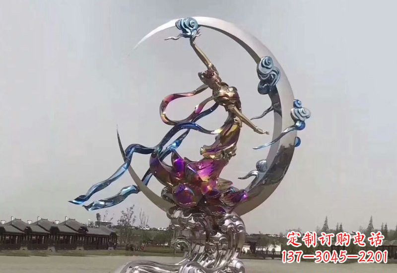 不銹鋼嫦娥奔月雕塑 不銹鋼嫦娥奔月雕塑
