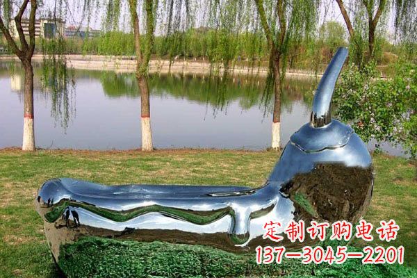 不銹鋼公園抽象辣椒雕塑
