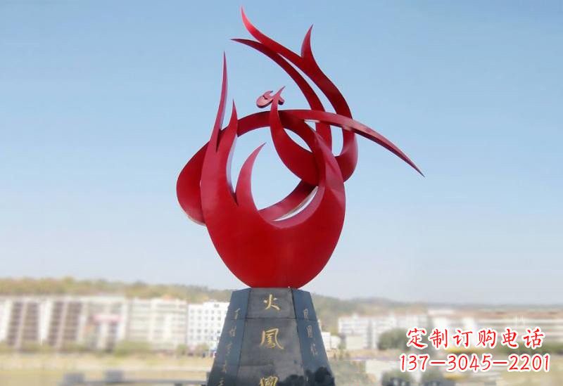 鳳凰雕塑——點(diǎn)綴不銹鋼公園