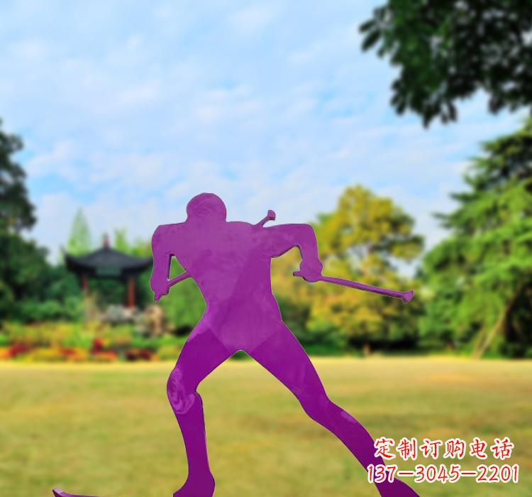 不銹鋼公園剪影人物雕塑