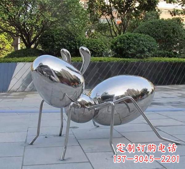 不銹鋼公園鏡面螞蟻雕塑