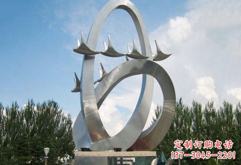 不銹鋼天鵝雕塑