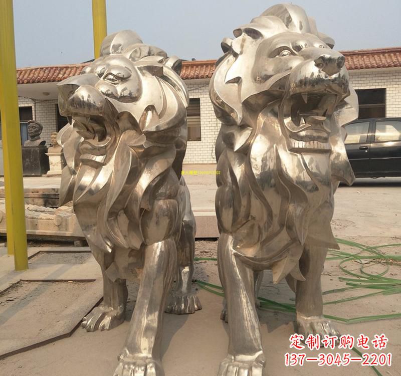 不銹鋼/廣場/動物/獅子-不銹鋼廣場動物獅子雕塑 不銹鋼/廣場/動物/獅子-不銹鋼廣場動物獅子雕塑