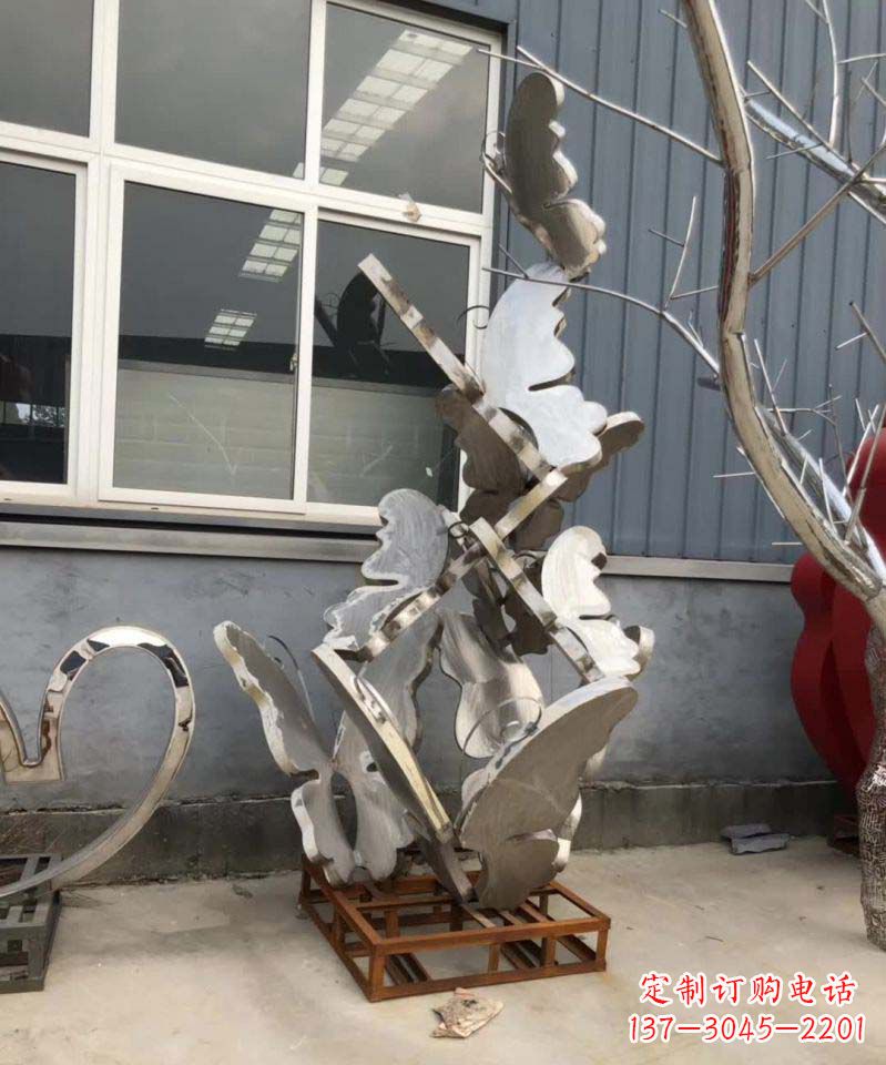 蝴蝶之舞不銹鋼雕塑精美絕倫