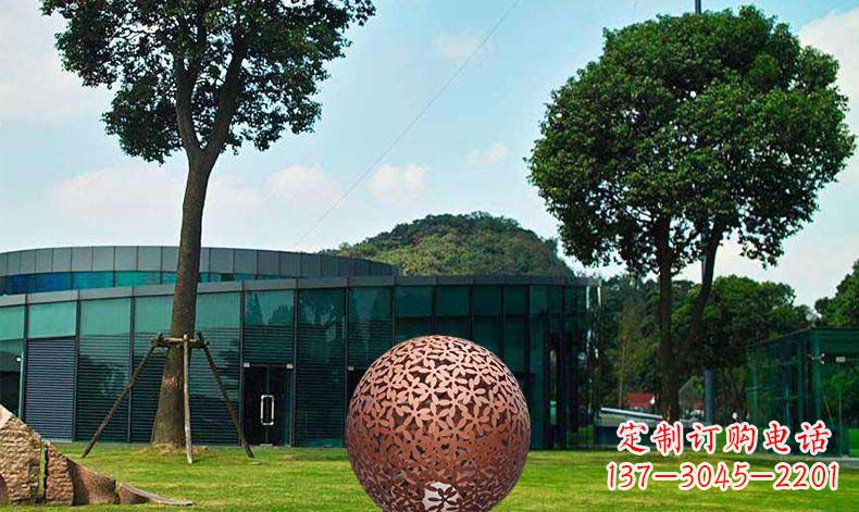 不銹鋼戶外鐵藝景觀球雕塑