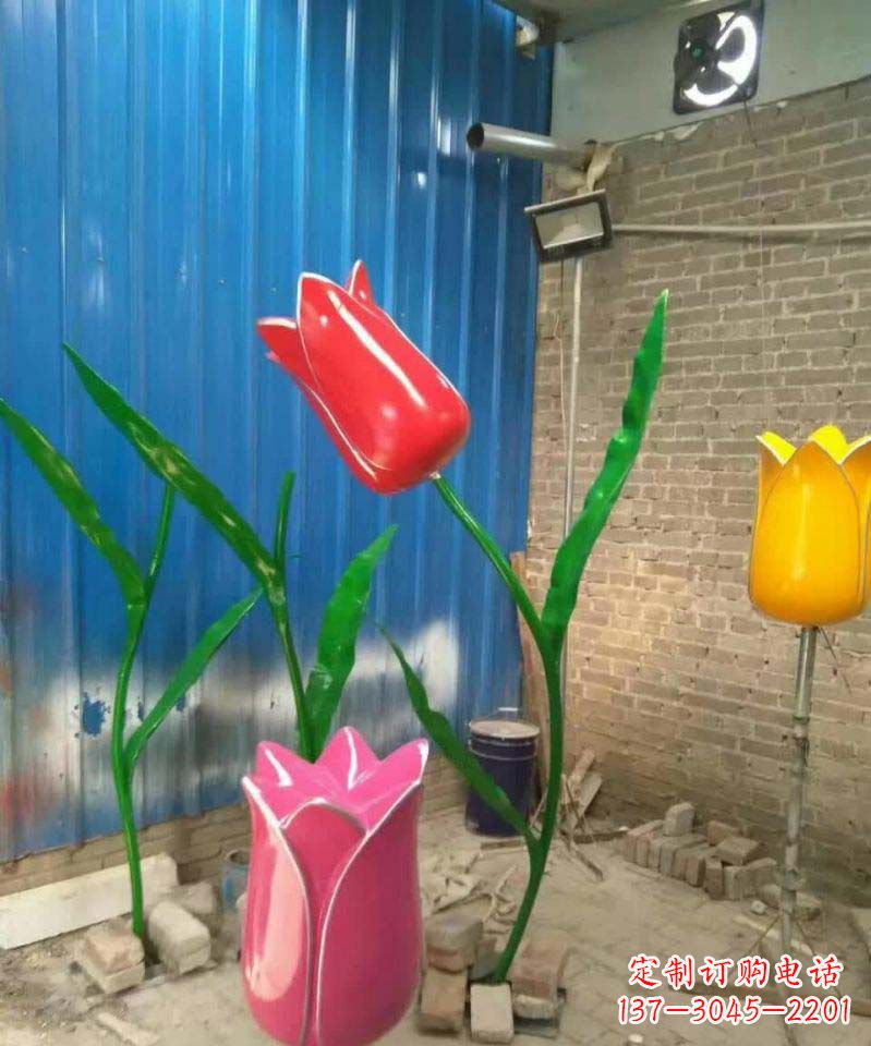 不銹鋼花朵景觀雕塑1