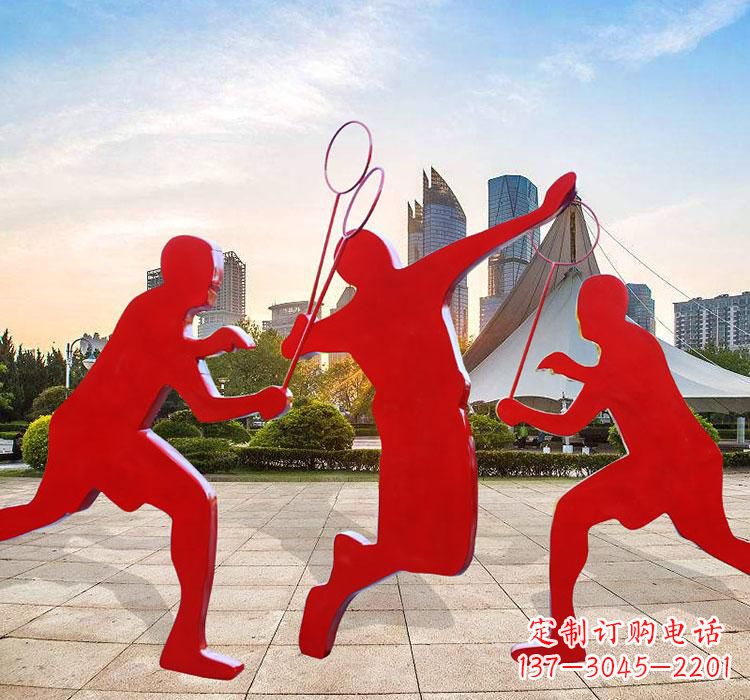 不銹鋼羽毛球雕塑藝術與運動的完美結合