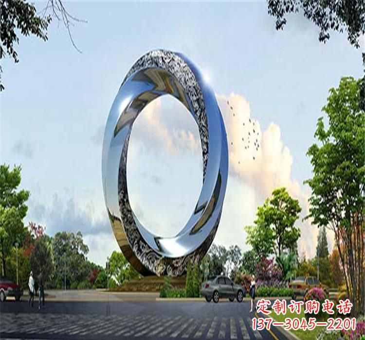 不銹鋼圓環雕塑：美麗的空間裝飾