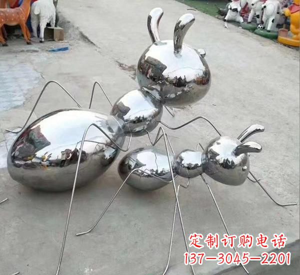 不銹鋼鏡面動物螞蟻雕塑
