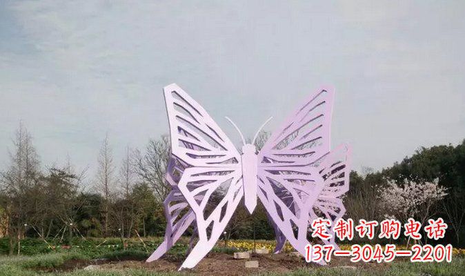 不銹鋼蝴蝶雕塑美麗的藝術(shù)裝點