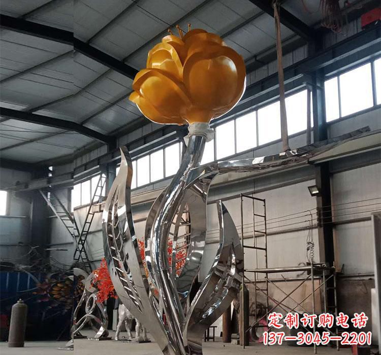 不銹鋼玫瑰花雕塑一款非凡的藝術品 不銹鋼玫瑰花雕塑一款非凡的藝術品