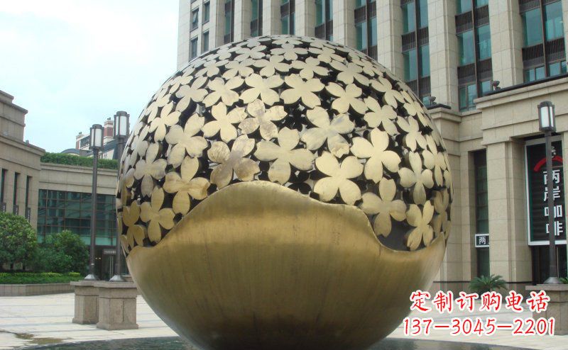 不銹鋼球形廣場(chǎng)雕塑