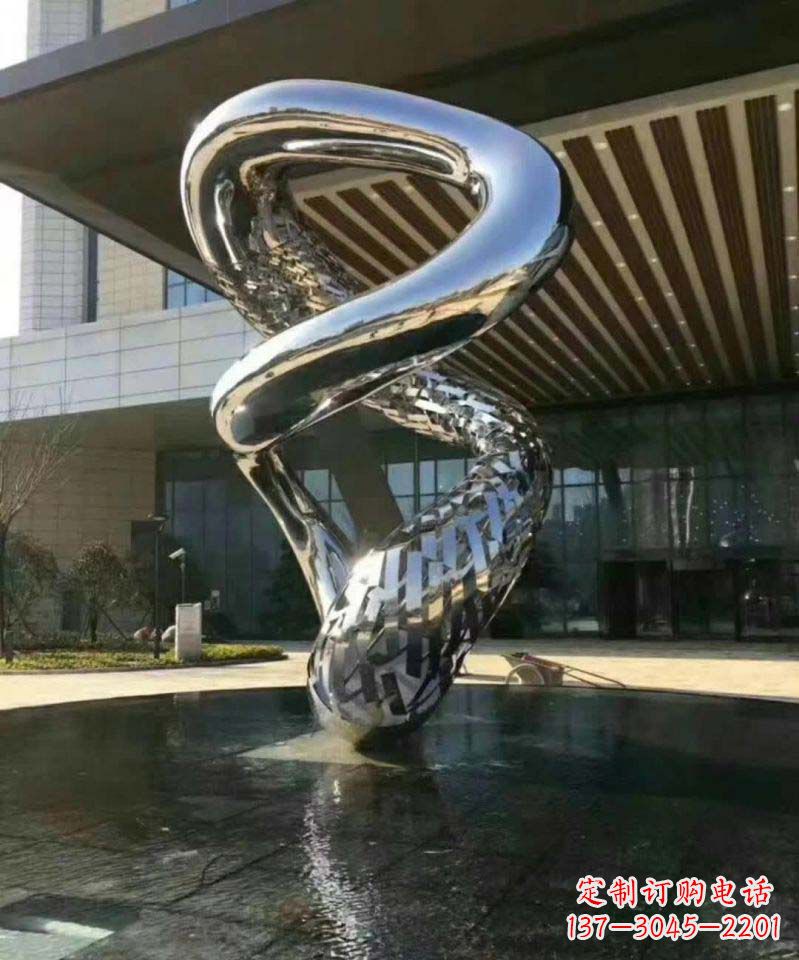 不銹鋼商場大型抽象雕塑