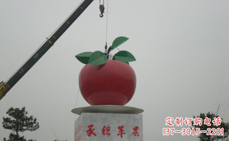 不銹鋼蘋果雕塑藝術與美學的完美結合