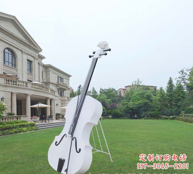 不銹鋼提琴景觀雕塑
