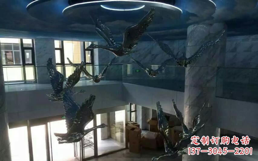 天鵝雕塑 - 不銹鋼/天鵝/室內(nèi)/景觀
