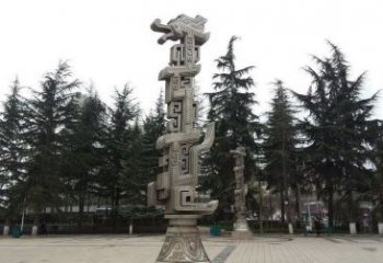 不銹鋼龍柱雕塑引領公共景觀
