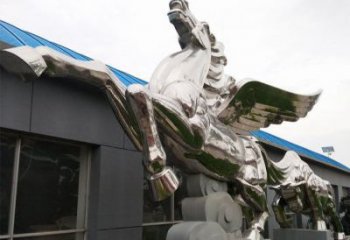 不銹鋼飛馬城市雕塑展現城市精神