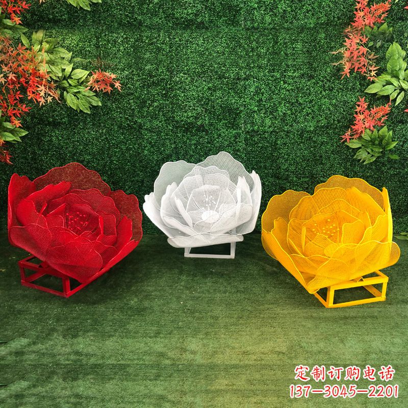 不銹鋼玫瑰雕塑精致的藝術(shù)品