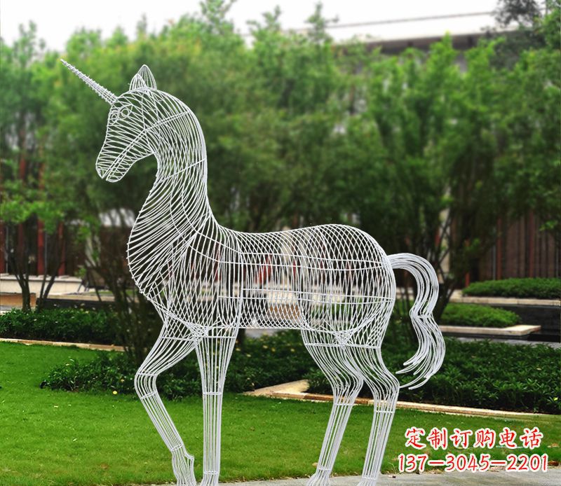 不銹鋼鐵藝網格獨角馬